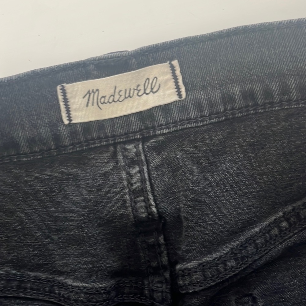 Madewell black jean skirt